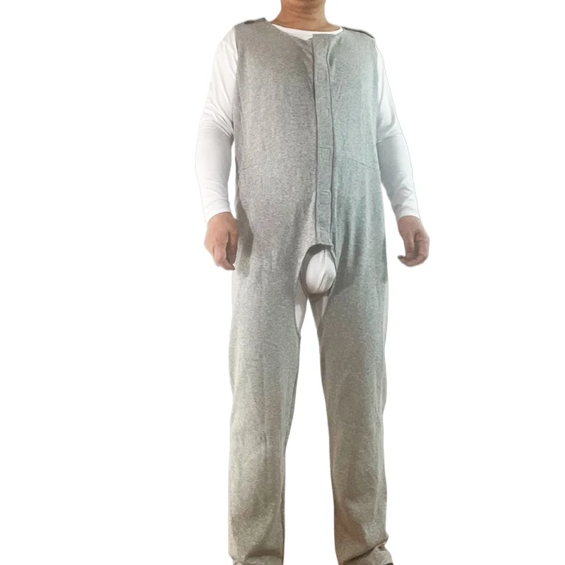 Inkontinenz-Overall für ältere Patienten, Heimers-Patienten-Demenz, ältere Menschen, Anti-Grab-Rückhalte-Overall, Reißverschluss, Oberbekleidung Image