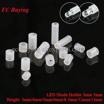 100 Stück 3 mm 5 mm LED-Diodenhalter Clip Lünette Sockel Halterung DIY Leuchtdiode 3/4/5/6/8,5/12/13 mm LED-Abstandshalter Lampenpfostenlampe