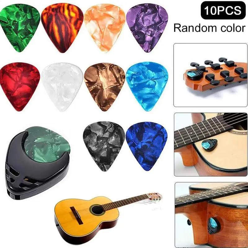 10PCS Gitarre Picks Plektrum Mediator Celluloids Elektrische Glatte Gitarre Picks Bass Akustische Elektrische Gitarre Zubehör Image