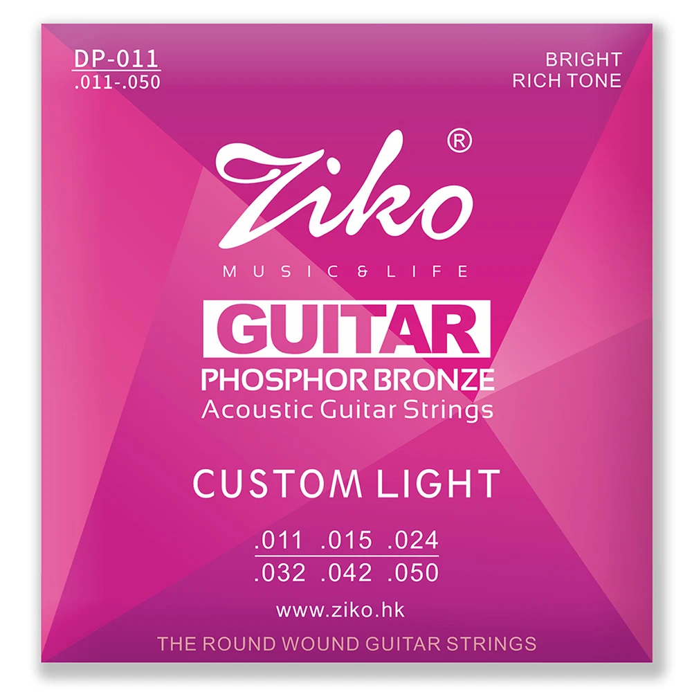 ZIKO Akustische Gitarre Saiten DP-011 Stahl Kern Phosphor Kupfer Akustische Gitarre Saiten Instrumente Folk Gitarre Teile Zubehör Image