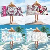 Blau getöntes Hello Kitty Fresh Strandtuch. Mikrofaser-Badetücher für Yoga, Reisen, Schwimmen, Fitness und Camping