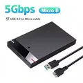 Custodia per disco rigido esterno USB 3.0/tipo C da 2,5 - Custodia per disco rigido portatile da 5 TB, velocità 5 Gbps, supporto UASP, Plug Play