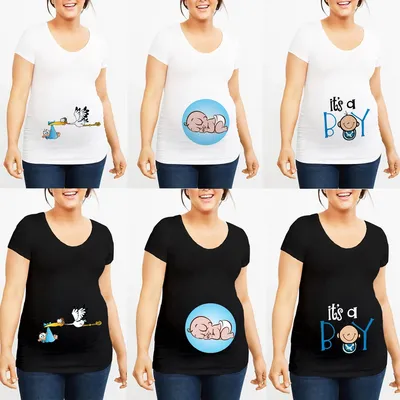 Pregnant Women Maternity Clothes It's A Boy Pregnant Funny T-shirt Summer Maternity Tops Pregnancy Announcement New Baby Tee