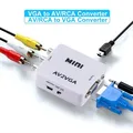 Convertitore da VGA a AV Convertitore da RCA AV a VGA Adattatore AV con cavo audio da 3,5 mm per TV Box PC Computer Convertitore da CVBS a VGA 1080P