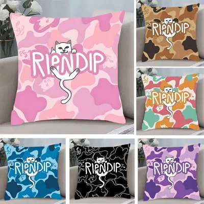 Kissenbezüge R-RIPNDIPs Kissenbezug Anti-Dustmite-Kissenbezug Unsichtbarer Reißverschluss Seidiger kurzer Plüsch-Sofa-Kissenbezug Image
