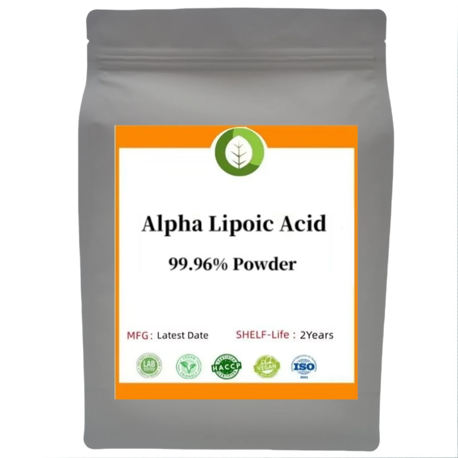 Kundenspezifische Aluminiumfolienbeutelverpackung, 100 % Alpha-Liposäure-Pulver, Bulk-ALA-Pulver-Out-Verpackung Image