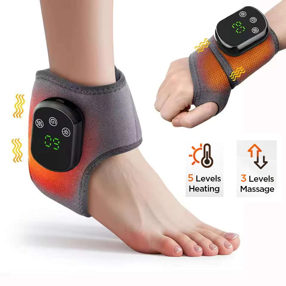 Elektrische Heizung Handgelenkschutz Vibrationsmassage Heiße Kompresse Handgelenkstütze Knöchelwickel Hand Fußschutz Wiederaufladbares Armband Image