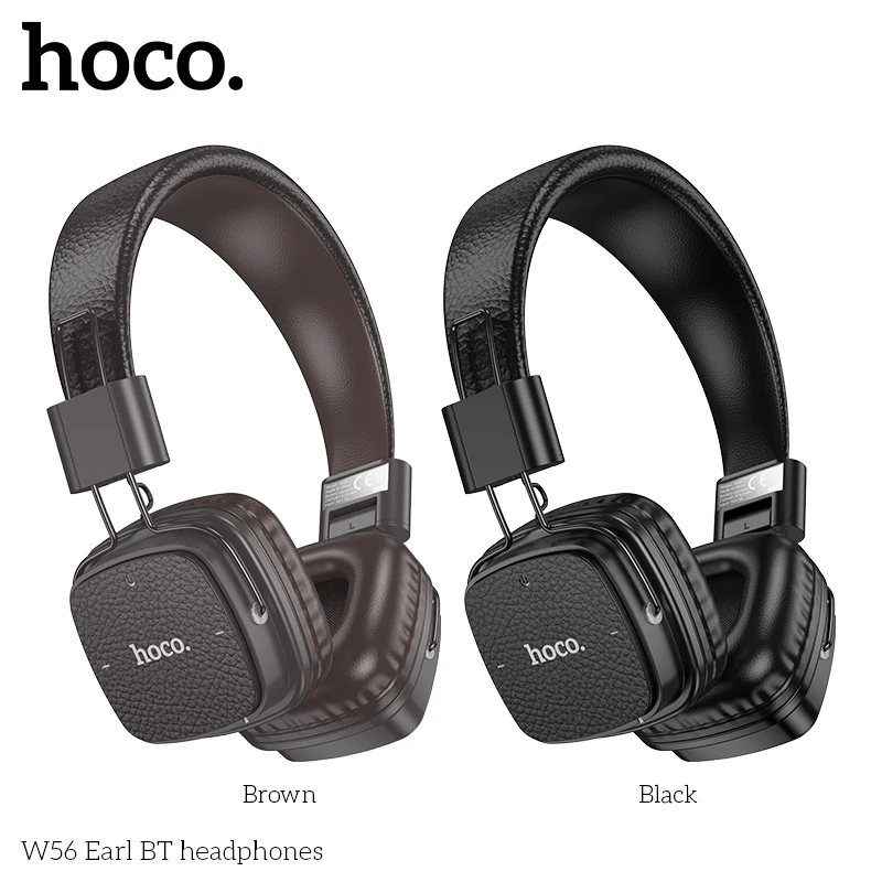 HOCO W56 Over-ear Bluetooth V5.4 Headphones Game Music Sports Headset Support AUX Foldable Earphone for Android IOS Mobile Phone