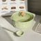6.5 Inch Ceramic Bowls Household Underglaze Colour Solid Dining Tableware with Lid Korean New Student Inatant Noodles Bowl