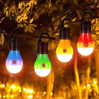 4pcs Camping Lanterns Portable LED Outdoor Waterproof Tent Lights 50LM Waterproof Camping for Backpacking Hiking Fishing Emergency Hanging Light Lightweight