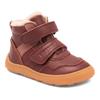 Barfußschuh BISGAARD "barefoot becky lamb", Kinder, Gr. 28, rot (bordeaux), Leder, casual, Schuhe, Winterboots mit Lammfell, Größenschablone zum Download