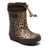 Gummistiefel BISGAARD "thermo", Kinder, Gr. 32, braun (leopard), Gummi, Basic, Schuhe, Boots mit Lammwolle, Größenschablone zum Download