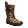 Gummistiefel BISGAARD "scandinavia", Kinder, Gr. 27, braun (leopard), Gummi, Basic, Schuhe, Boots mit Wechselfußbett, Größenschablone zum Download