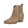 Stiefelette GABOR COMFORT "Gabor Comfort Stiefelette Veloursleder", Damen, Gr. 40,5, beige, Veloursleder, casual, Schuhe