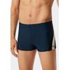 Badepants SCHIESSER "Nautical Active", Herren, Gr. 6, N-Gr, 801, blau, Gewirkt, Obermaterial: 82% Polyamid, 18% Elasthan, casual, Badehosen, mit komfortablem Innenslip, Bindekordel