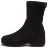 Plateaustiefelette FITFLOP "F-LUMA", Damen, Gr. 43, schwarz, Veloursleder, unifarben, casual, Schuhe, Stiefel, Chunky Boot mit Stretch-Schaft