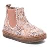 Chelseaboots BISGAARD "siggi lamb", Kinder, Gr. 27, nude flower, Leder, metallisierte Fasern, elegant, Schuhe, Babyschuh mit Lammfell, Größenschablone zum Download