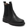 Chelseaboots BISGAARD "neel lamb", Kinder, Gr. 31, schwarz, Leder, unifarben, modisch, Schuhe, Winterboots mit Lammfell, Größenschablone zum Download