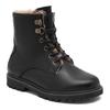 Winterboots BISGAARD "maia lamb", Kinder, Gr. 40, schwarz, Leder, Schuhe, Boots mit Lammfell, Größenschablone zum Download