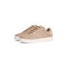 Plateausneaker TOMMY HILFIGER "CASUAL SUEDE SNEAKER", Damen, Gr. 39, grau (taupe), Veloursleder, sportlich, Schuhe, Freizeitschuh, Halbschuh, Schnürschuh mit seitlicher Logoprägung
