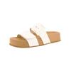 Pantolette PAUL GREEN "Paul Green Pantoletten Lederimitat", Damen, Gr. 38,5, weiß, Lederimitat, casual, Schuhe