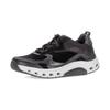 Plateausneaker GABOR ROLLINGSOFT, Damen, Gr. 40, silber (schwarz, altsilberfarben), Veloursleder, Kalbsleder, metallic, sportlich, Schuhe, mit gepolstertem Schaftrand
