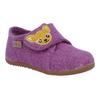 Hausschuh RICHTER "Filzi WMS: Mittel", Kinder, Gr. 22, lila, Filz, bestickt, animal-print, casual, Schuhe, Hüttenschuh, Klettschuh mit WMS, Größenschablone zum Download