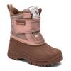 Winterstiefel BISGAARD "pixie", Kinder, Gr. 26, rosegold, braun, Leder, Synthetik, Textil, metallic, sportlich, Schuhe, Klettstiefel mit Lammwolle, Größenschablone zum Download