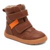 Barfußschuh BISGAARD "thorsten tex", Kinder, Gr. 26, braun (brandy), Leder, casual, Schuhe, Winterboots mit Lammwolle, Größenschablone zum Download