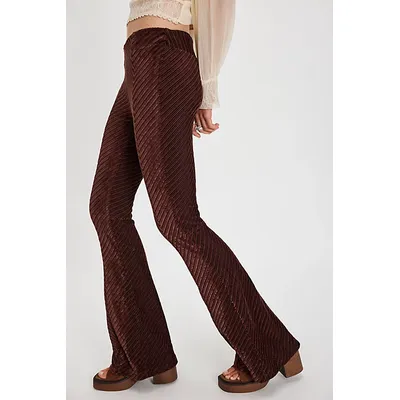 Penny Pull-On Velvet Pants at Free People in Brunette, Size: XS