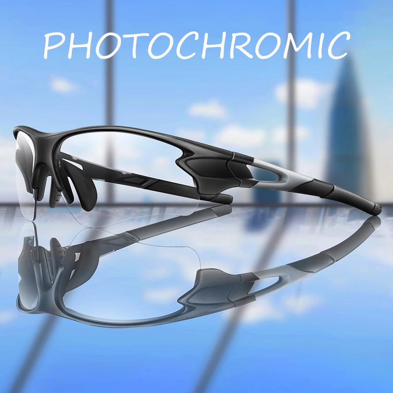 Outsports Photochrome Sonnenbrillen für Männer und Frauen, klassische Vintage-Brille für Outdoor-Radfahren, Laufen, Wandern Image