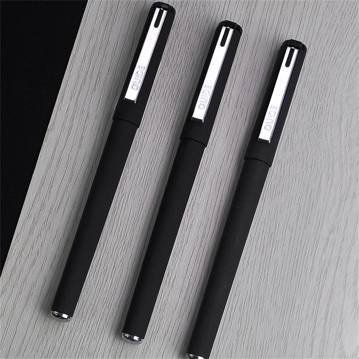 WQN-3/6/12 Stück Premium-Gelstift in Schwarz, 0,5 mm Spitze, glattes Schreiben, Schreibwaren für Schule und Büro Image
