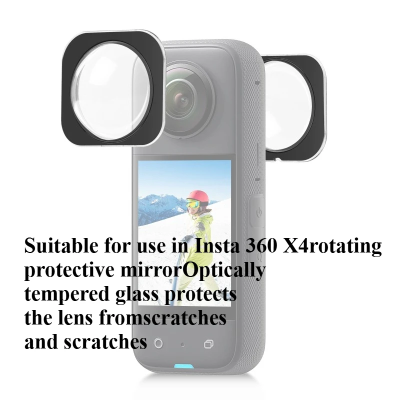 Geeignet für den Einsatz in Insta360 X4 Objektivschutzfolie Glas Rotierende kratzfeste Panorama-Action-Kameraobjektivzubehör Image
