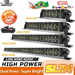 CO LIGHT 8 "-52" barre lumineuse LED à double rangée Spot lumière de travail LED 6D barre LED 4x4 camion ATV toit de voiture lumière de conduite tout-terrain 12V 24V