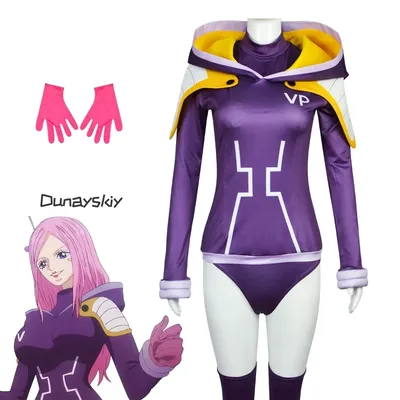 Future Island Schmuck Bonney Cosplay Kostüm Perücke Verkleidung Erwachsene Top Shorts Handschuh Uniform Set Halloween Party Outfit für Frauen Image
