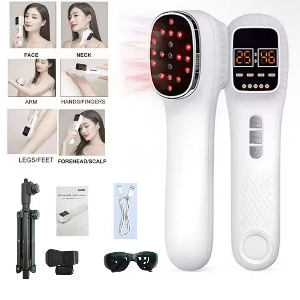 Neue Handheld Gesichts Körper Rot Licht LED Laser Therapie Schönheit Gerät Anti Aging Falten Akne Verjüngung Haut Straffen aufhellung Image