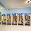 Lit superposé de classe tout en bois massif lit de déjeuner de maternelle élèves du primaire sieste lit superposé supérieur et inférieur lit réglable en hauteur