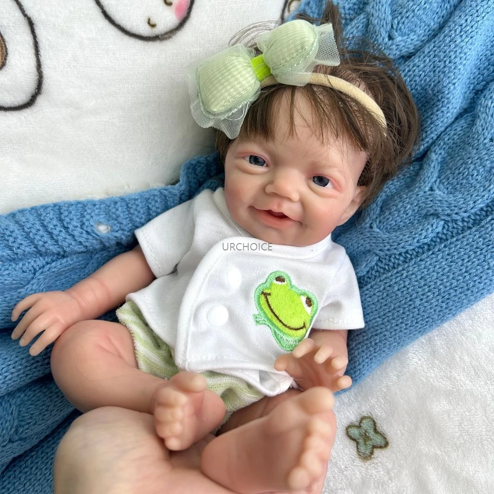 12 Zoll Mini Baby Boy Charlie Vollfeste Silikon Reborn Puppe Soft Touch Waschbare Puppe Kinder Spielzeug Geburtstag Weihnachten Geschenk Image