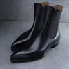 Männer Mode Chelsea Stiefel Schwarz One Step Business Marke Formale Stiefel Wasserdicht Anti rutsch Verschleiß beständig Größe 38-48 männer Stiefel