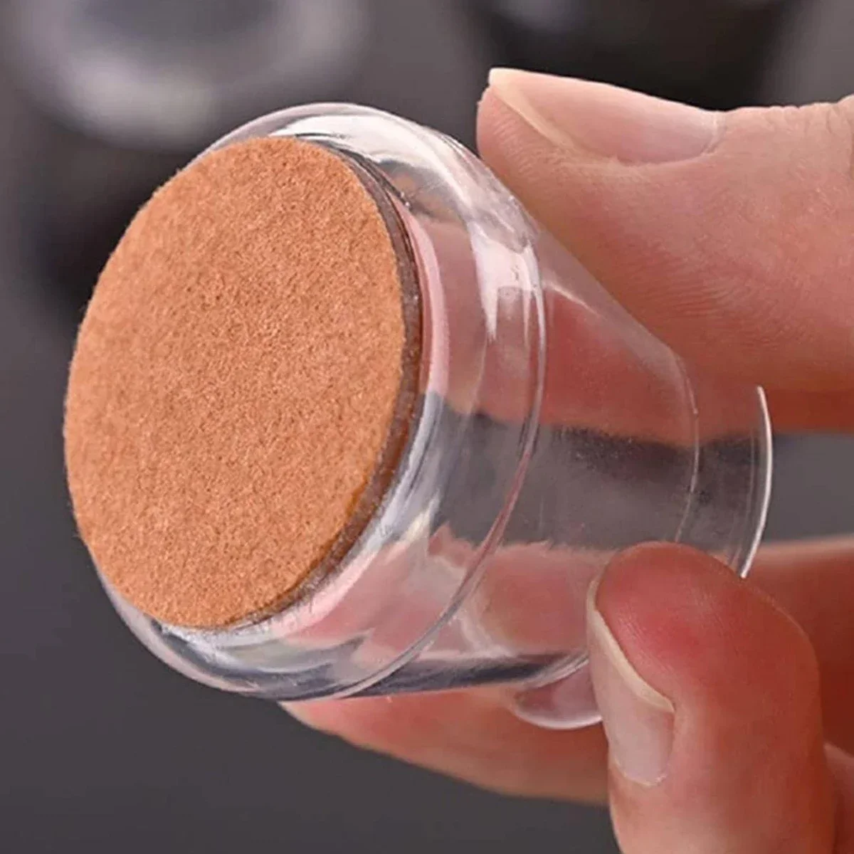 4 Stück transparenter Silikon-Stuhlbein-Bodenschutz mit umwickeltem Filz, für Barhocker, Stuhlbeine, Möbelbeine, Füße, Schutzabdeckung Image