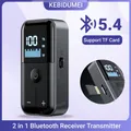 2 in 1 Bluetooth 5.4 Ricevitore Audio Trasmettitore 3.5MM AUX TF Card Musica Stereo Display A LED Adattatore Wireless Con Microfono Per Auto TV