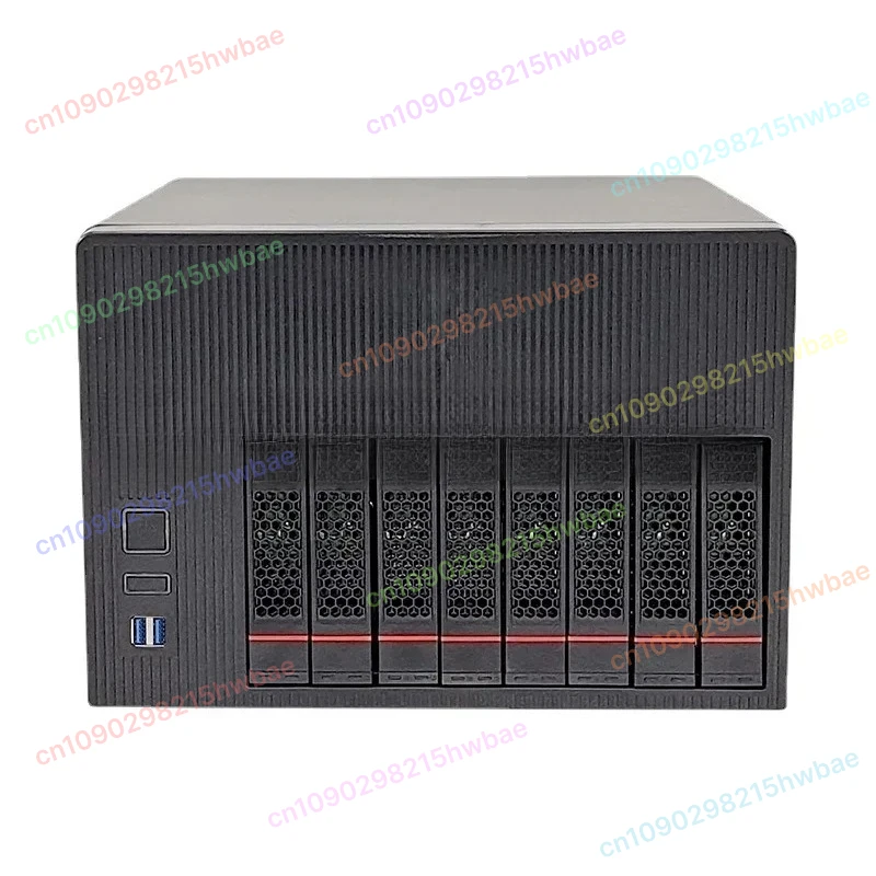 Tooless 8 Bays NAS-Gehäuse, 8 HDD Bays Hotswap-Gehäuse, unterstützt M-ATX-Motherboard mit 2 x 9025 mm Lüftern Image
