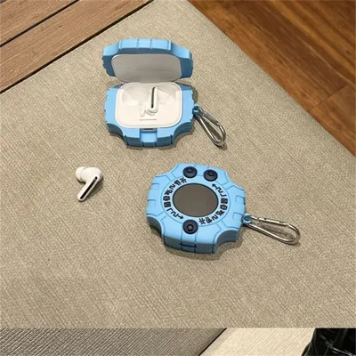 3D süße Cartoon Digimon Monster Digivice Kopfhörerhülle für Redmi Buds 5/Buds 6, Silikon-Kopfhörerschutzhülle für Jungen und Mädchen Image