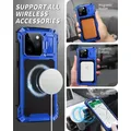 Custodia protettiva per telefono Custodia antiurto magnetica in metallo per iPhone 16 15 Plus 14 Pro Max Schermo con supporto per fotocamera in alluminio resistente