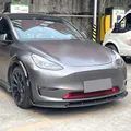 Per Tesla Modello Y 2020-2024 Body Kit Auto 3PCS Paraurti Anteriore Lip Deflettore Splitter Mento Diffusore Spoiler Accessori Nero Tuning