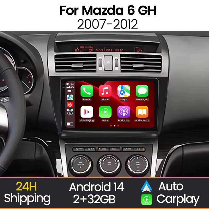 MEKEDE 9'' Android Auto Radio Für Mazda 6 2008-2012 Autoradio Multimedia Video Player GPS Navigation WIFI 2 Din stereo Image