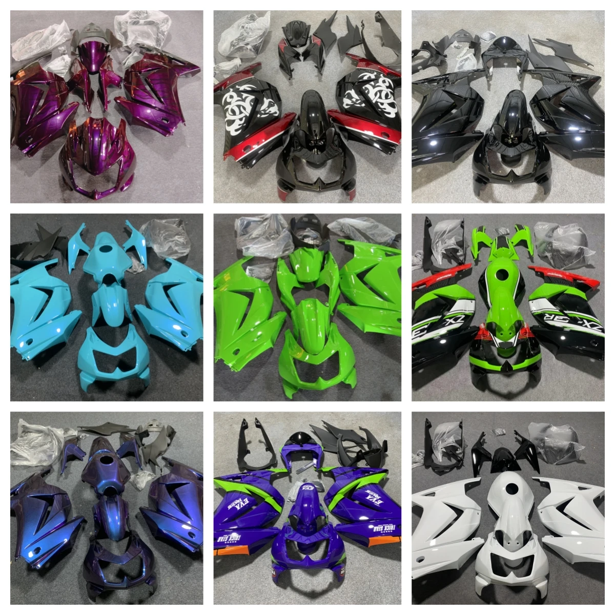 Injection fairings kit for Kawasaki Ninja 250R EX250 2008-2014 sport fairing kits 250R 08-14 black Red, blue, green