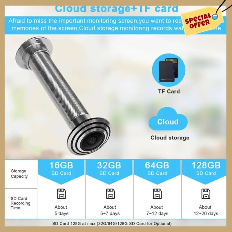 1080P Tuya Smart Leben Hause Digital Viewer Gucklöcher Tür Kamera Auge Wifi IR Nachtsicht Tür Auge Kamera EU PLUG-WMAN Image