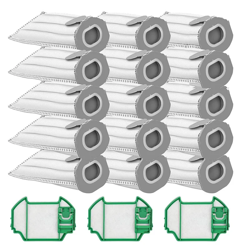 -A86T 15 Stück Filterbeutel für Vorwerks Kobold VK7 für Vorwerk Kobold VK7 FP7 Ersatzstaubbeutel für Kobold Image