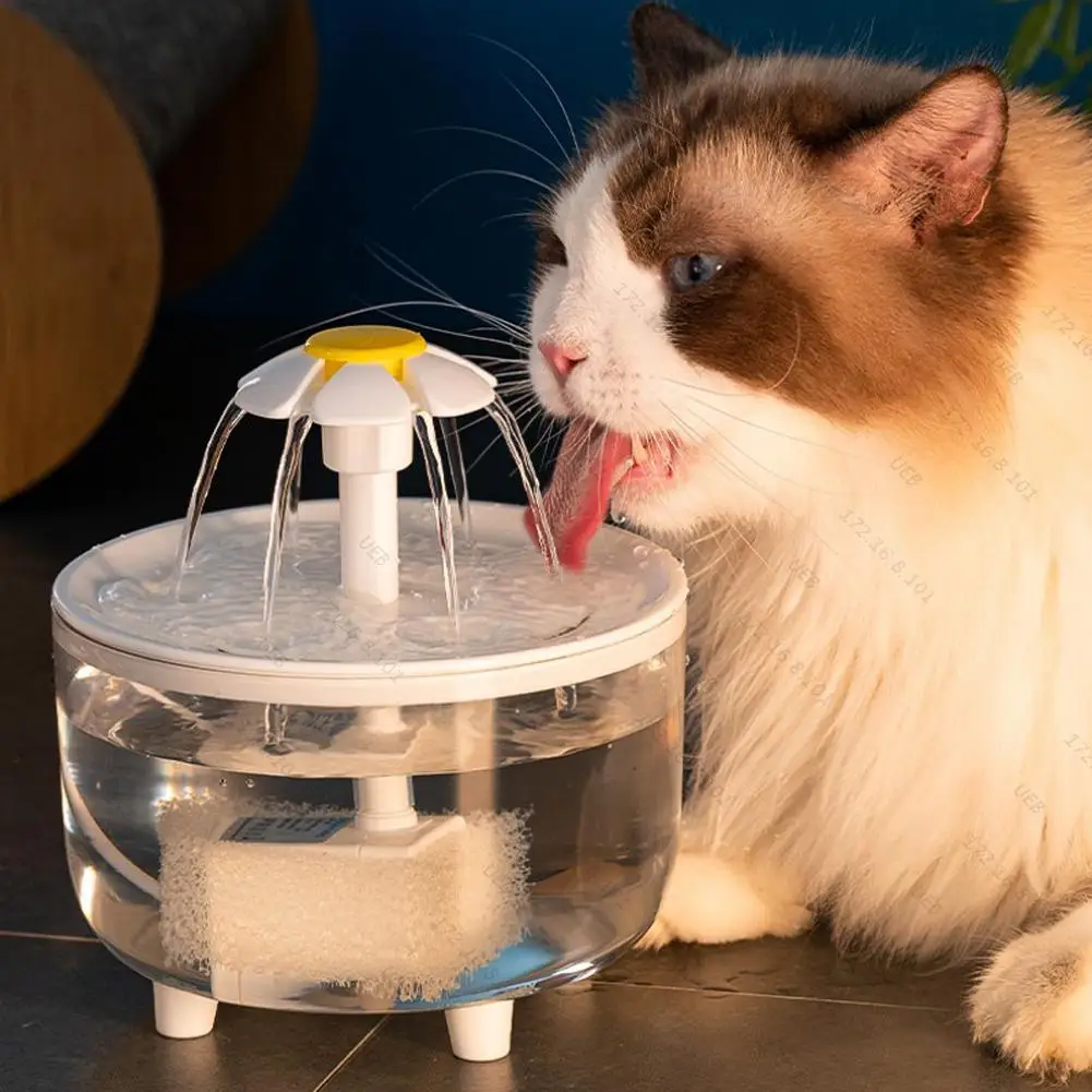 1200ml Cats Water Filter Automatic Cat Water Fountain Filter USB Electric Mute Recirculate Filtering Drinker Pet Water Fountain